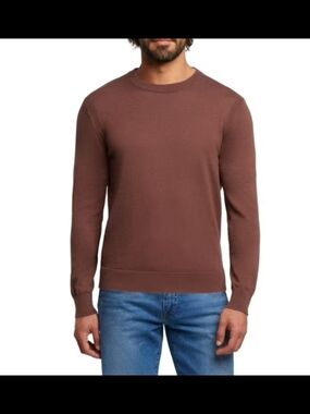 Express Lightweight Sweater In Brown Mens Size Small Cotton Blend